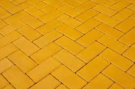 Плитка тротуарная "Прямоугольник"-6 желтая